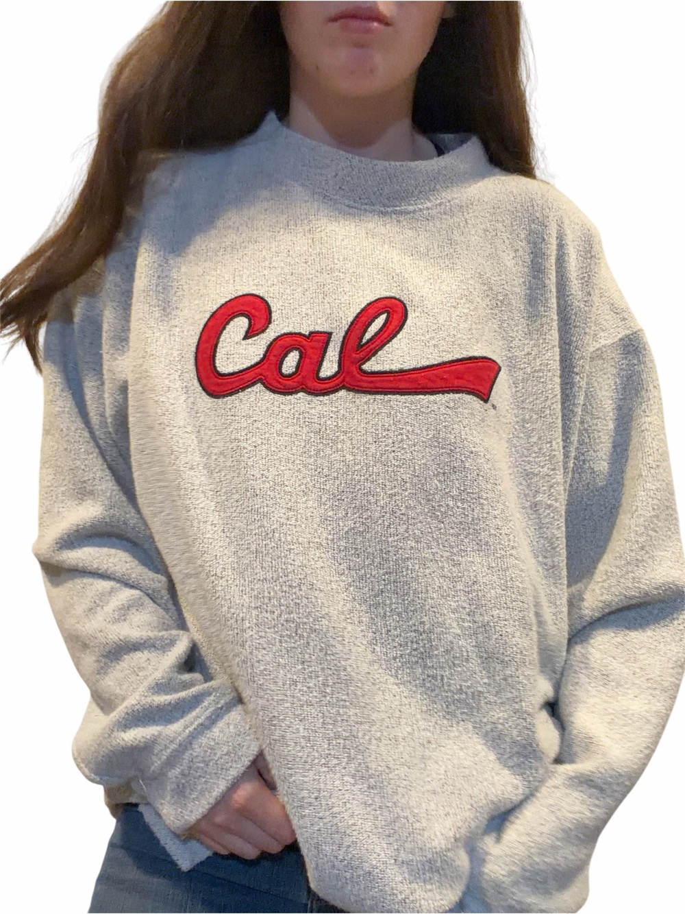 Woman’s Original League Collegiate Outfitters Cal Golden Bear Mock Neck Sweater
